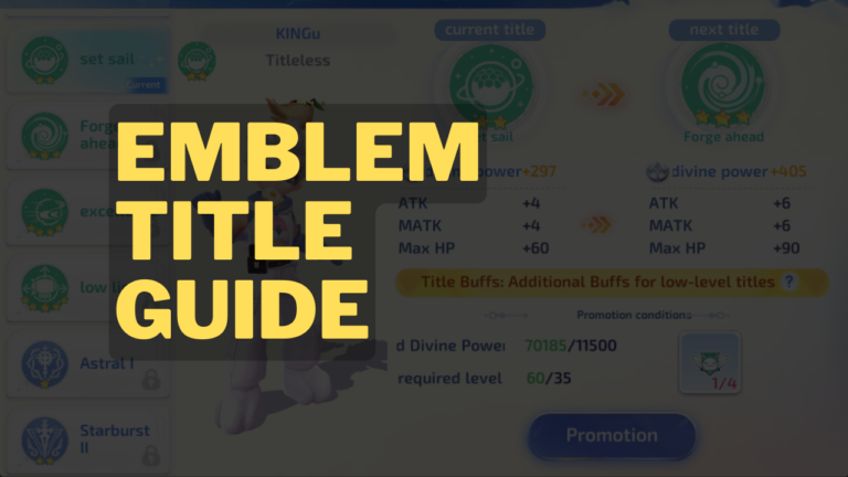 Emblem Title Guide, Ragnarok Online